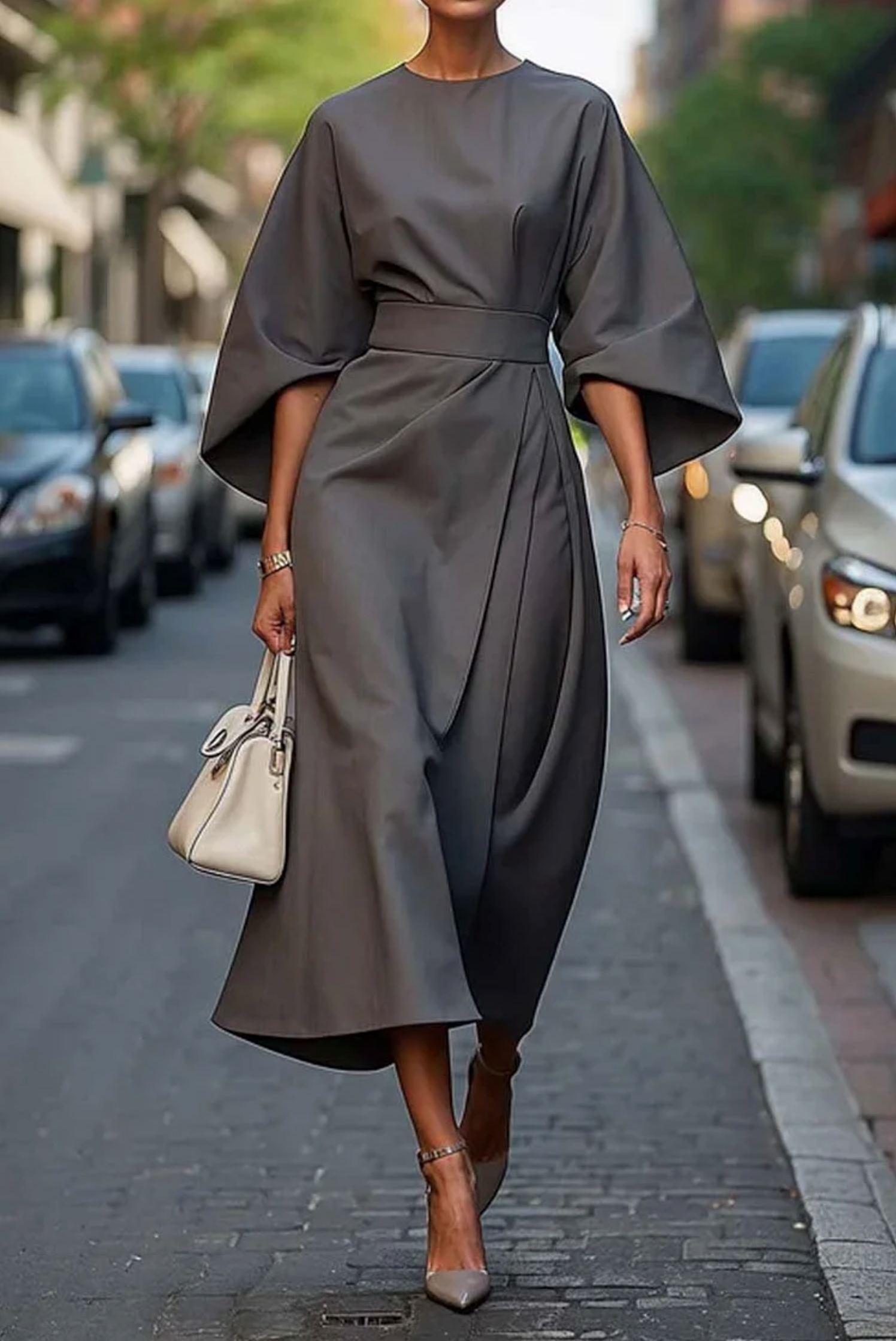 Dames Maxi Jurk Met Ceintuur Ademend Voor Zomer Lange Jurk 4