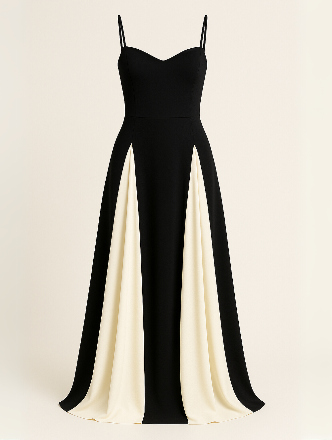 Dames Maxi Jurk Met Contrasterend Paneel 4
