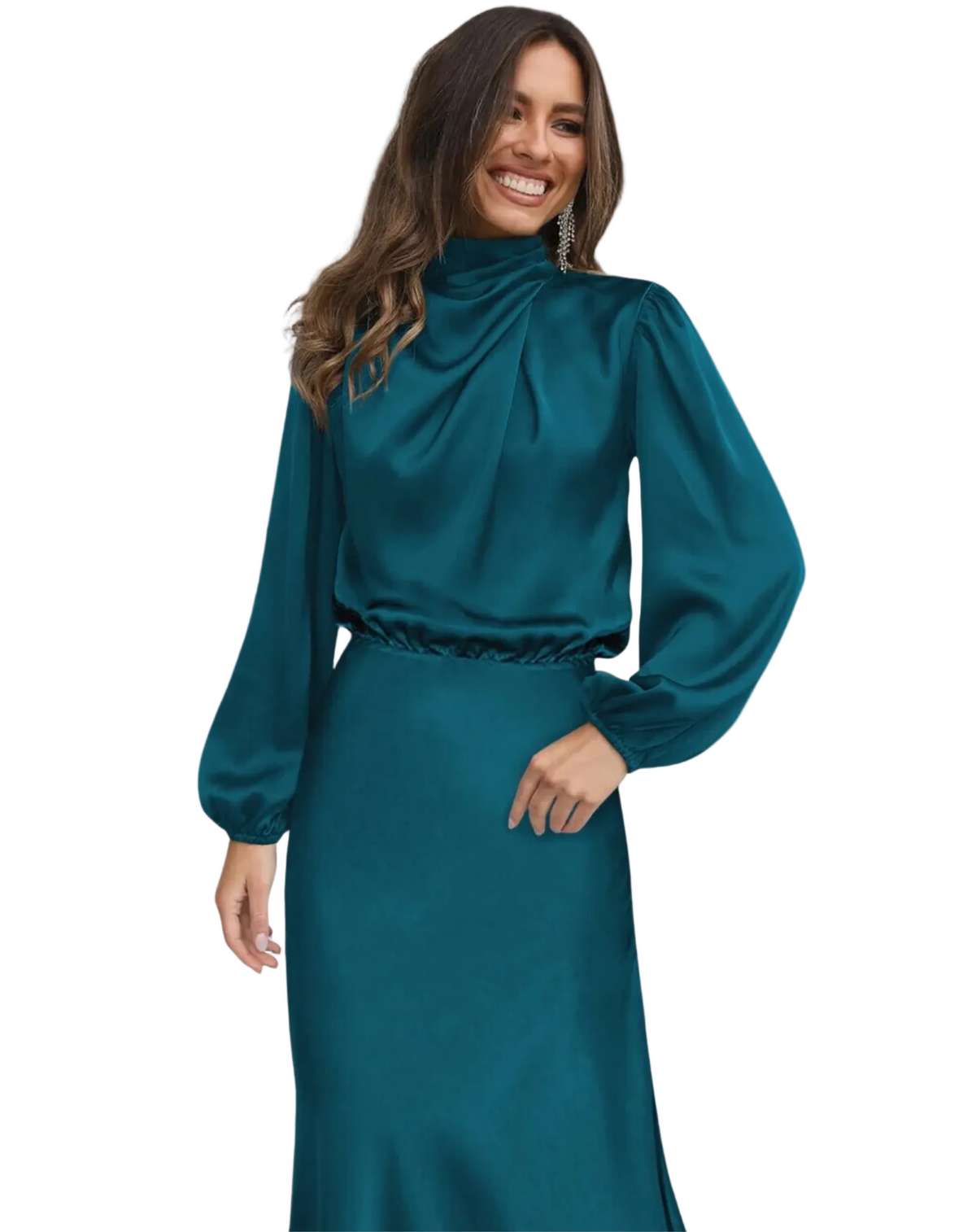 Dames Maxi Jurk Met Lange Mouwen Voor Feestelijke Gelegenheden 0