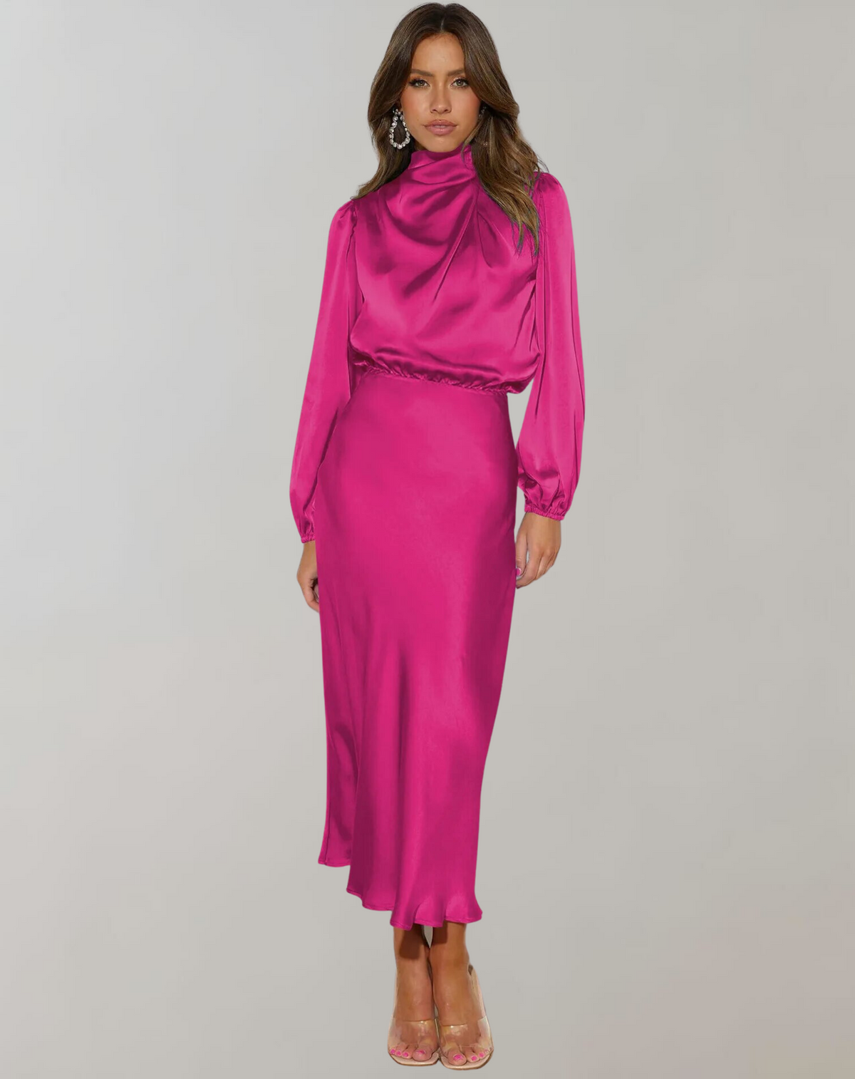 Dames Maxi Jurk Met Lange Mouwen Voor Feestelijke Gelegenheden 7