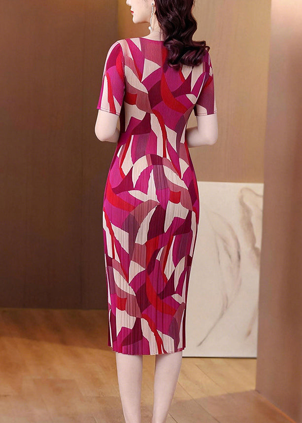 Dames Maxi Jurk Met O-hals En Korte Mouwen 4