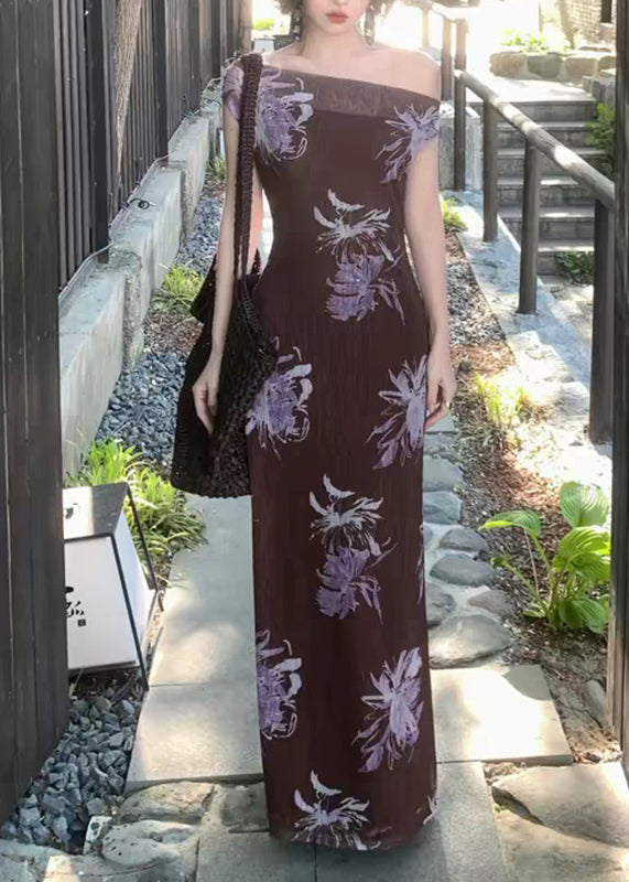 Dames Maxi Jurk Met V-hals Print Zomerstijl 2