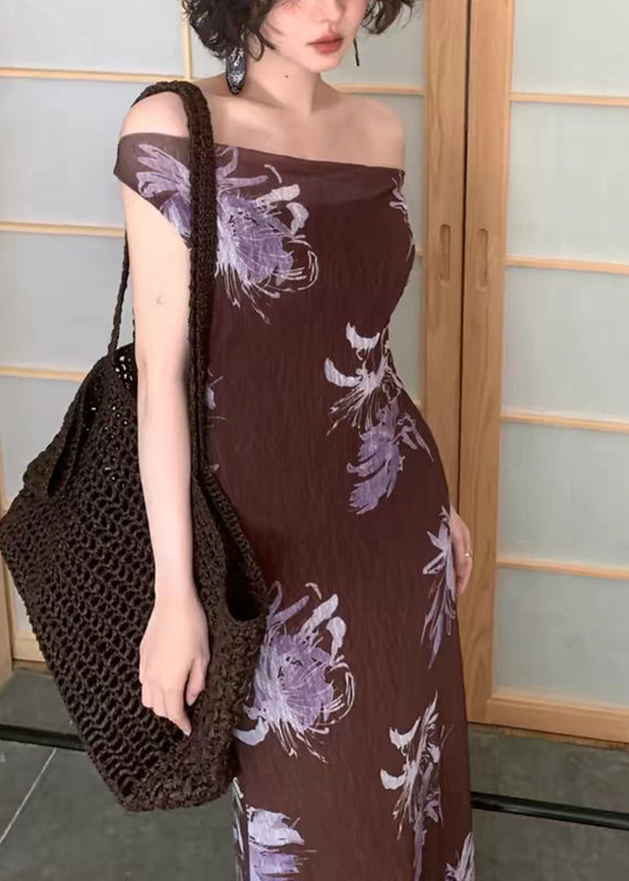 Dames Maxi Jurk Met V-hals Print Zomerstijl 4