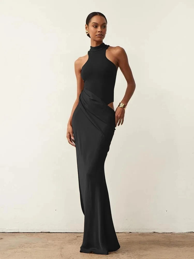 Dames Maxi Jurk Mouwloos met Hoge Taille voor Feestelijke Gelegenheden 6