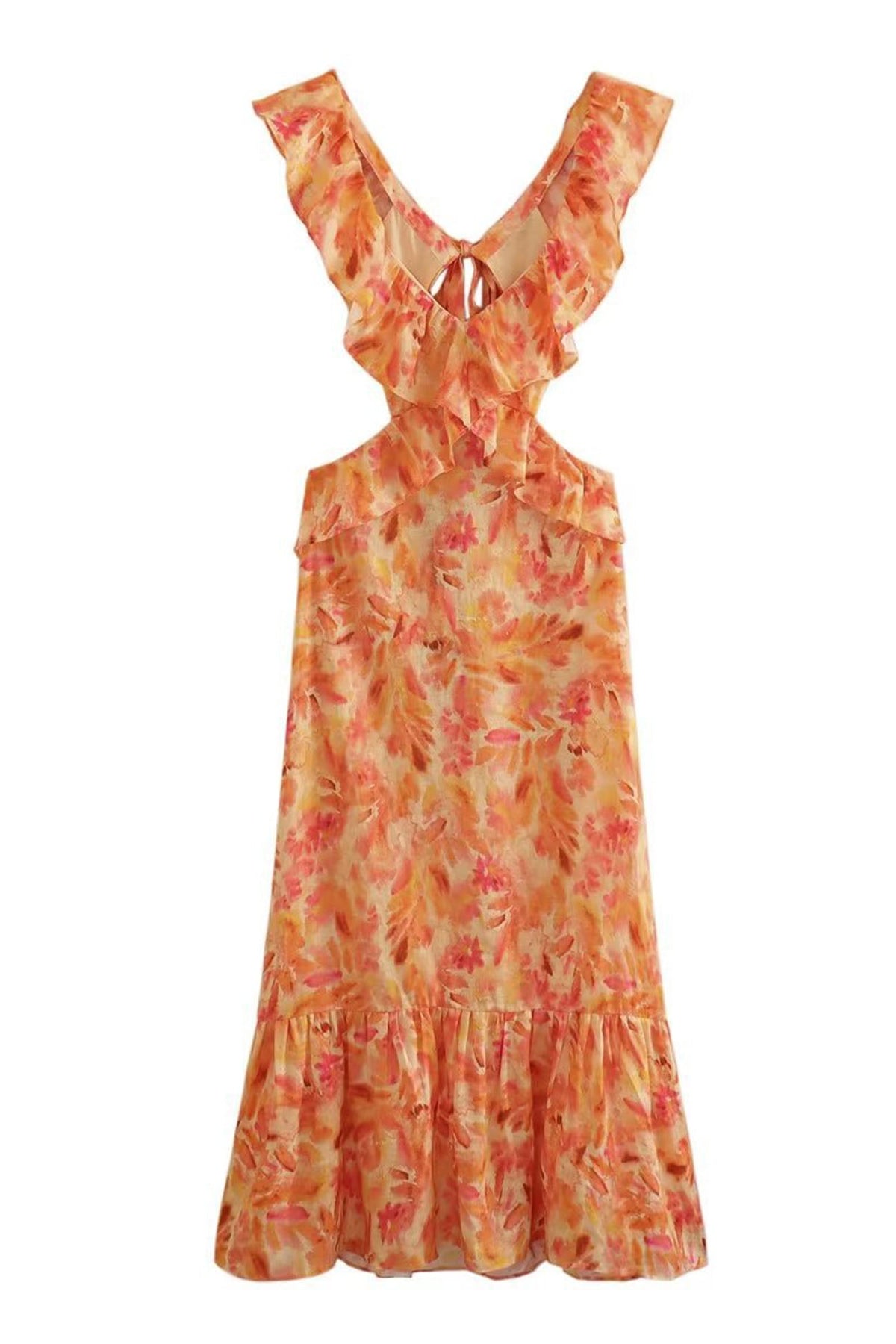 Dames Maxi Jurk Mouwloos met Ruches voor Zomergebeurtenissen 6