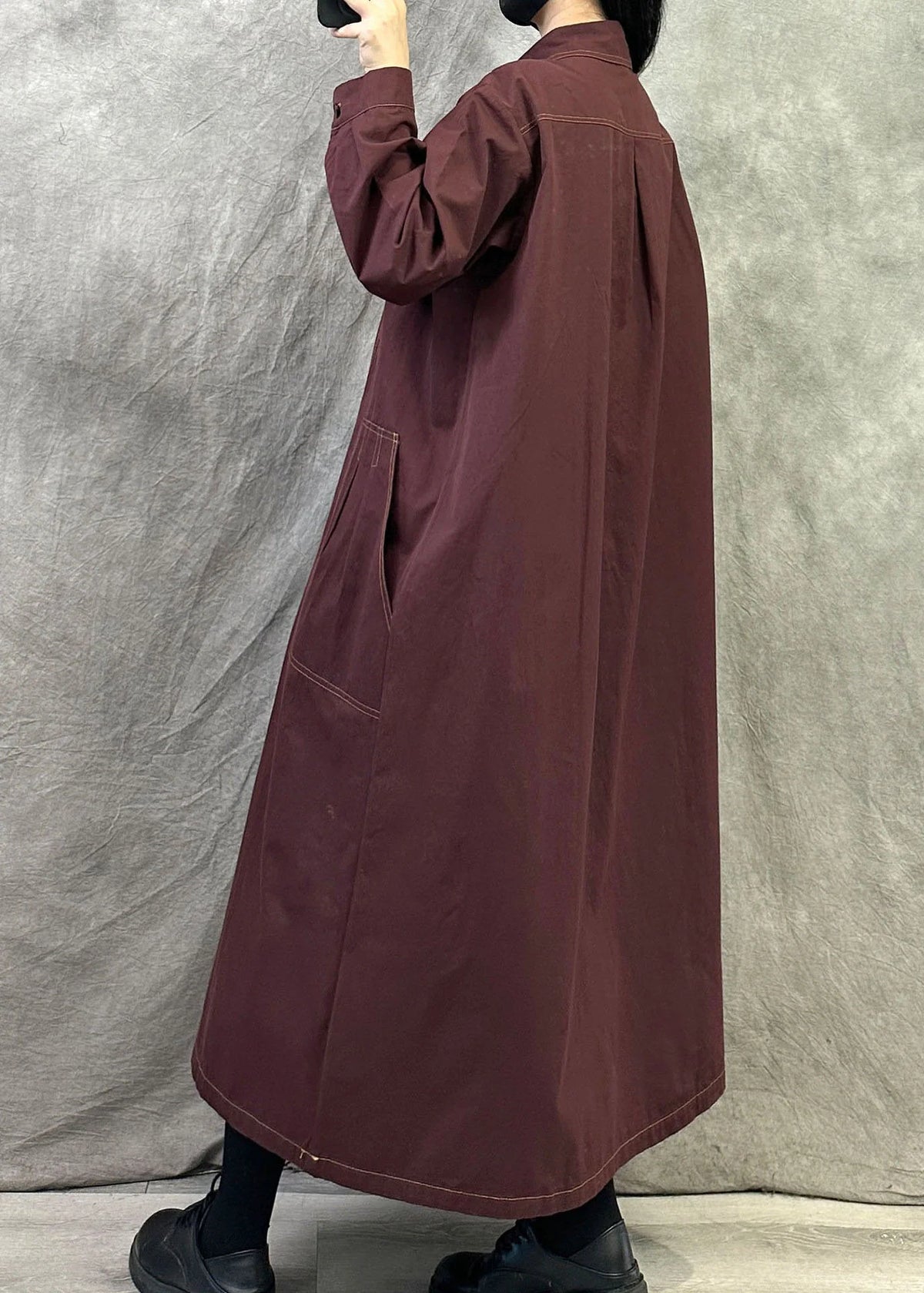 Dames Maxi Jurk Oversized Bohemien Stijl Herfst 3