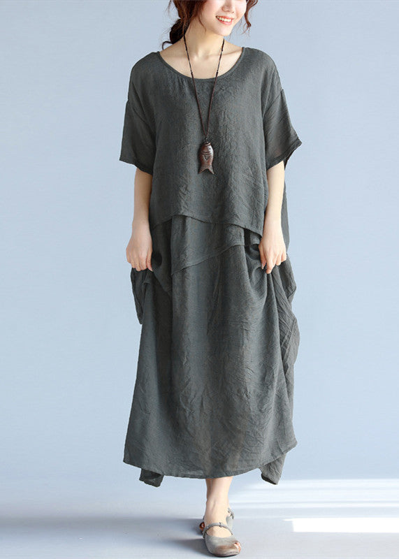 Dames Maxi Jurk Oversized Katoen 0