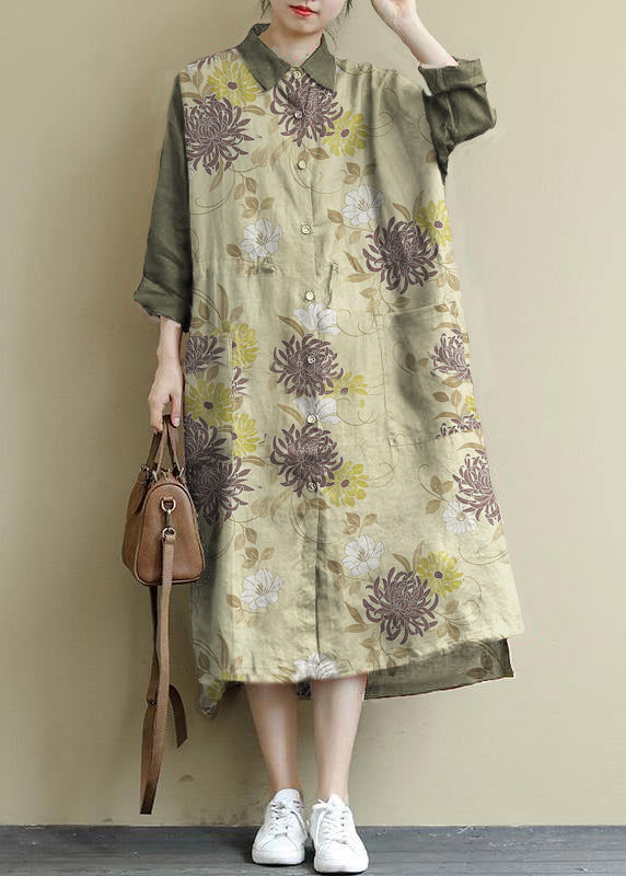 Dames Maxi Jurk Oversized Linnen Shirt 10