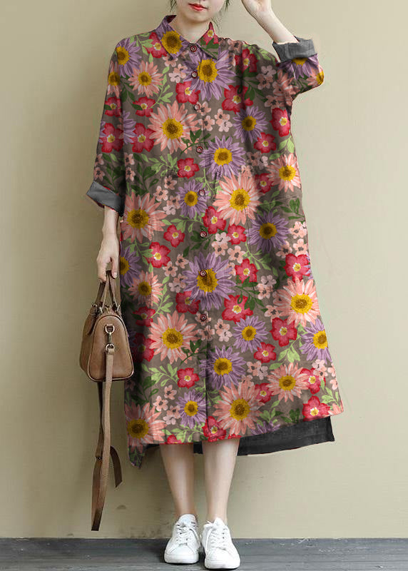 Dames Maxi Jurk Oversized Linnen Shirt 12