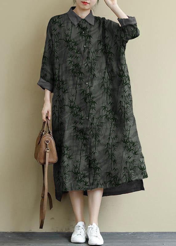 Dames Maxi Jurk Oversized Linnen Shirt 13