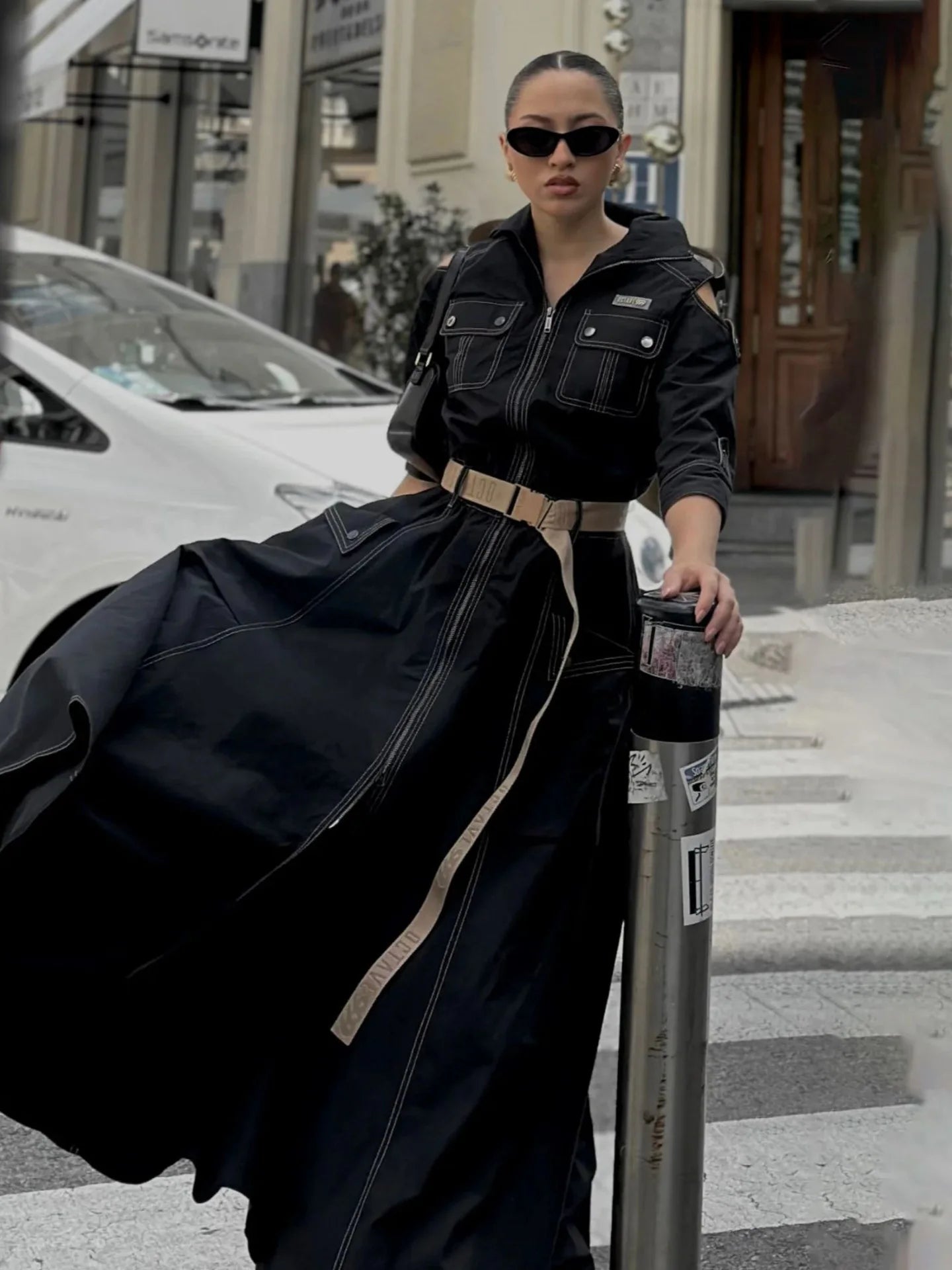 Dames Maxi Jurk Retro Met Koude Schouder 3