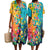 Dames Maxi Jurk V-Hals Korte Mouwen Losse Pasvorm Ademend voor Zomer 2
