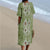 Dames Maxi Jurk V-hals Korte Mouwen Digitale Print voor Zomer 1