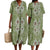 Dames Maxi Jurk V-hals Korte Mouwen Digitale Print voor Zomer 2