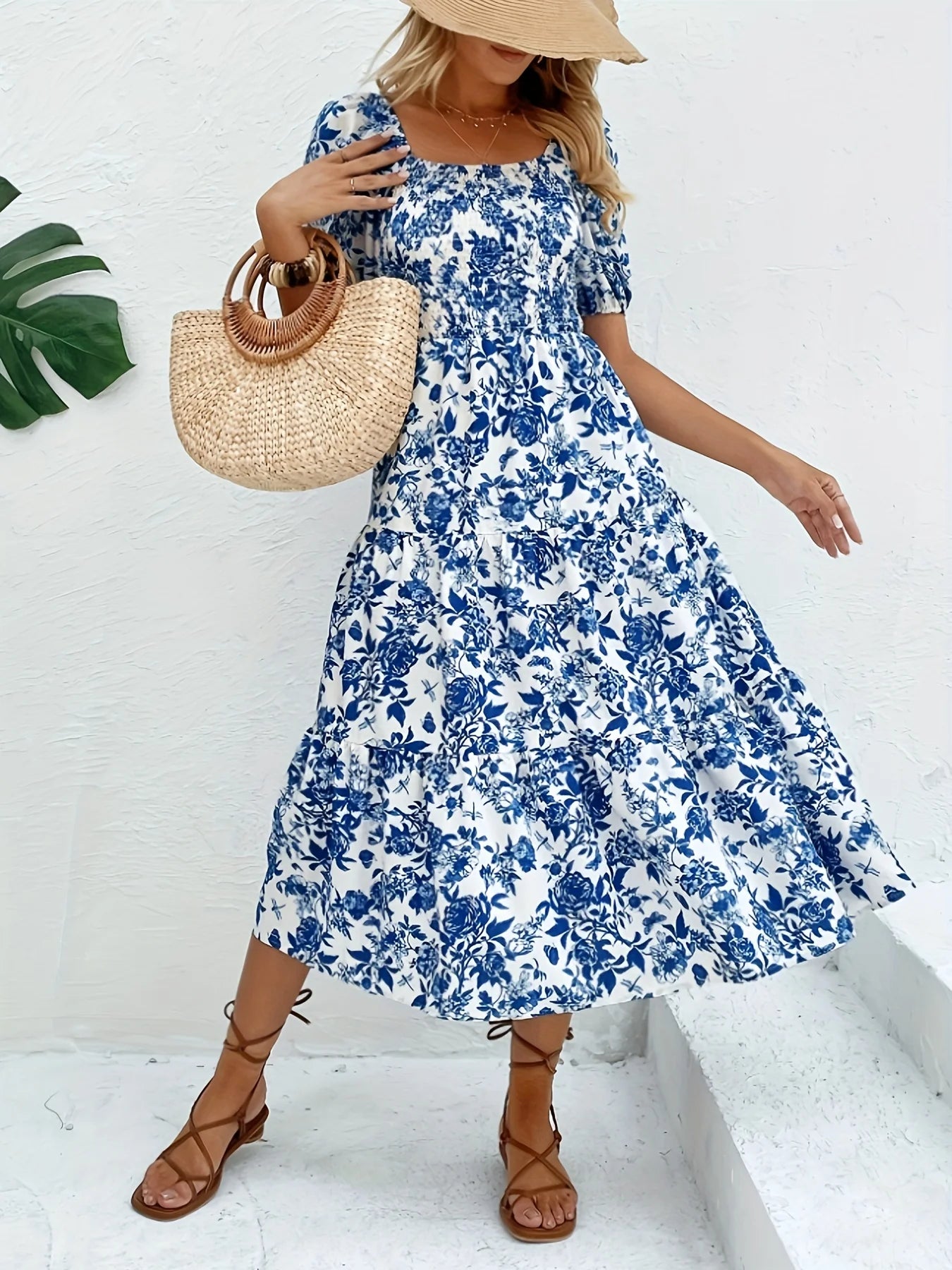 Dames Maxi Jurk met Bloemenprint 4