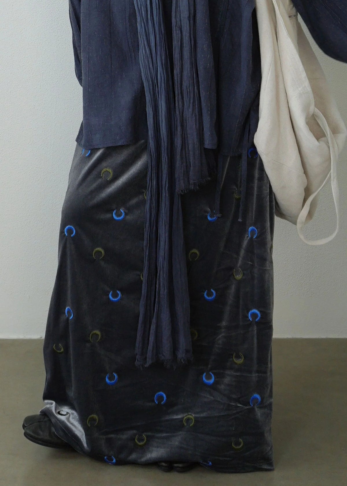 Dames Maxi Rok Losvallend Met Maanmotief En Hoge Taille 2