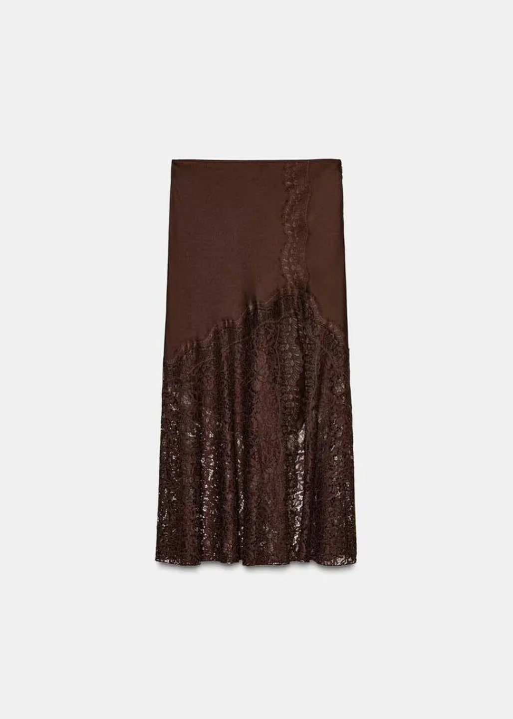 Dames Maxi Rok Met Zijopening En Kantpatchwork 4