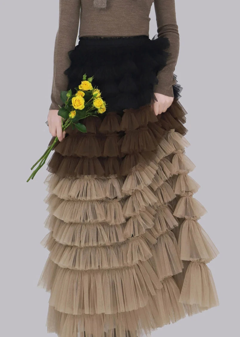 Dames Maxi Rok Patchwork Stijlvol Herfstmodel 2