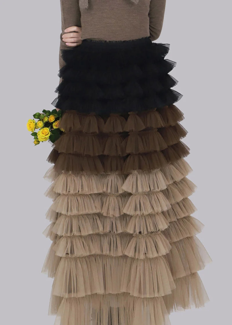 Dames Maxi Rok Patchwork Stijlvol Herfstmodel 3