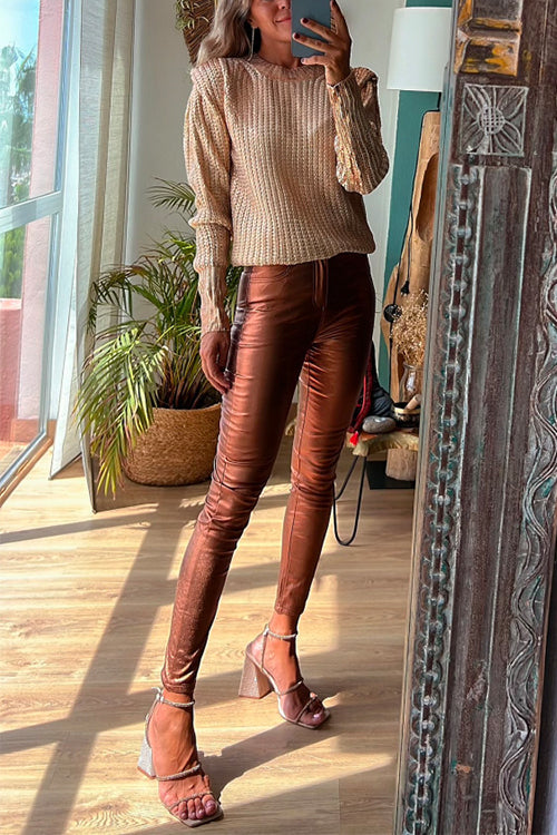 Dames Metallic Skinny Legging 1