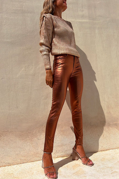Dames Metallic Skinny Legging 2
