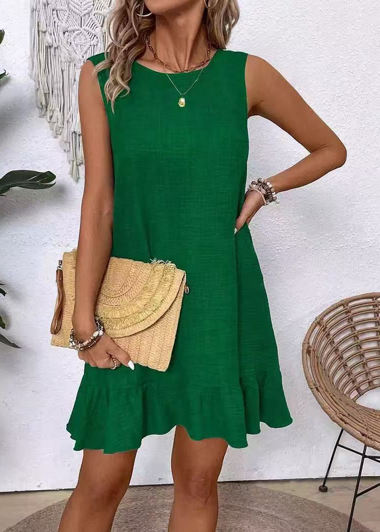 Dames Mid-jurk Oversized Mouwloos 2