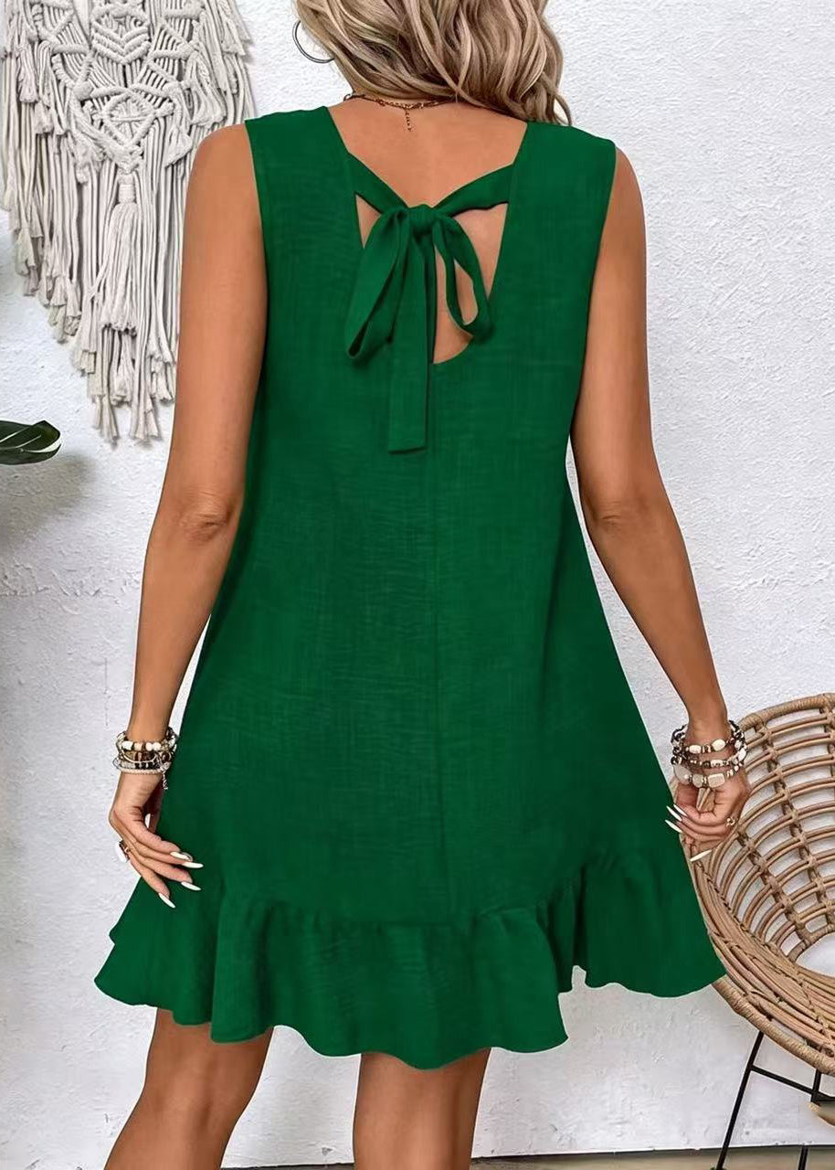 Dames Mid-jurk Oversized Mouwloos 3