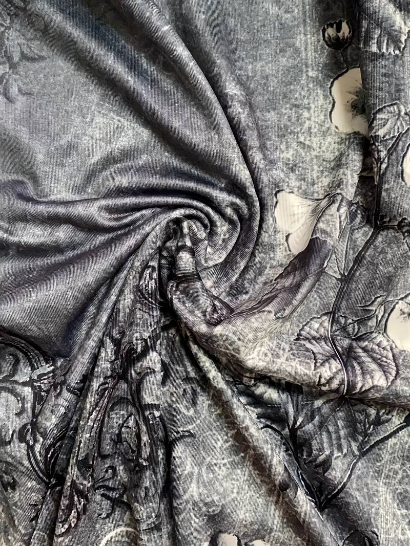 Dames Midi-jurk Asymmetrisch met Abstracte Kunst 4