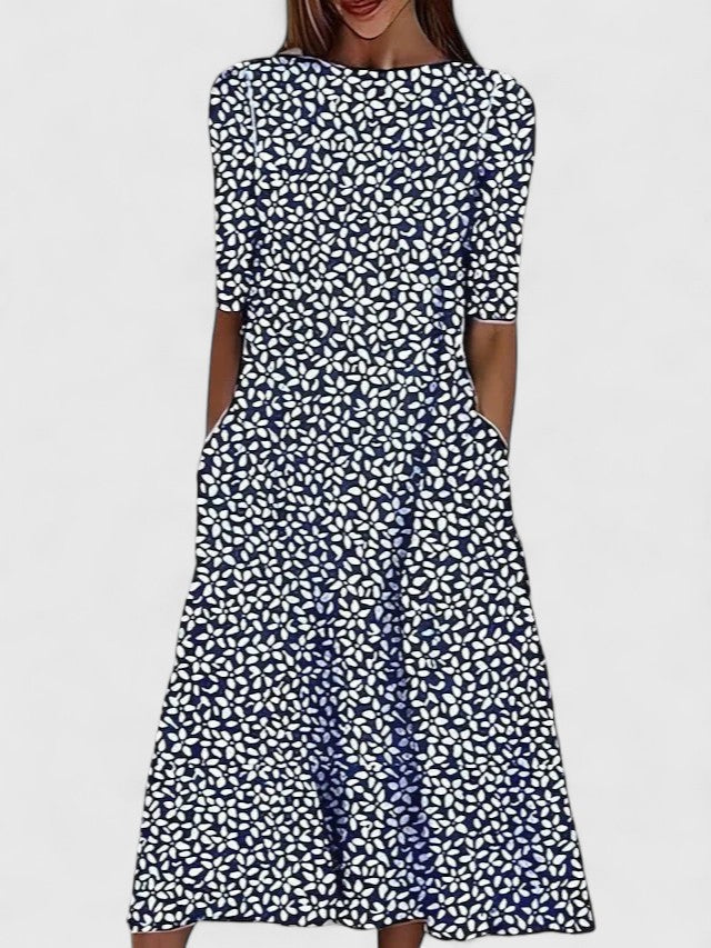 Dames Midi-jurk Bloemenprint 2