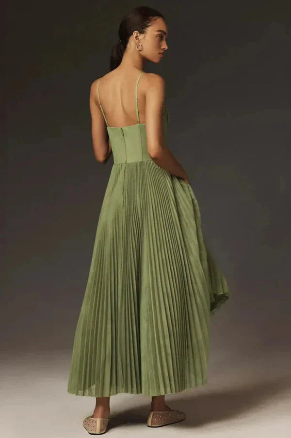 Dames Midi-jurk Geplooid Flare 2