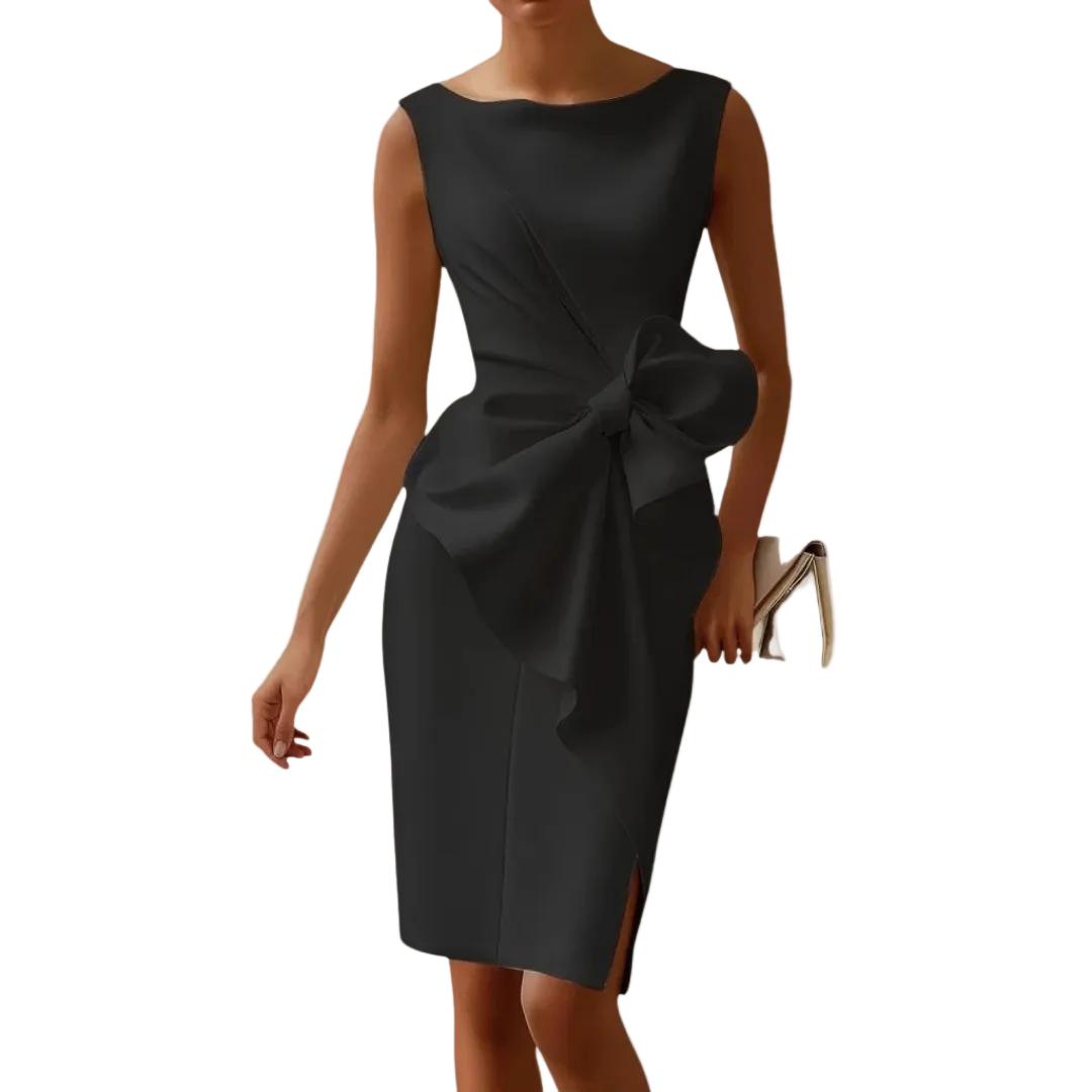 Dames Midi-jurk Mouwloos met Asymmetrische Voorkant 0