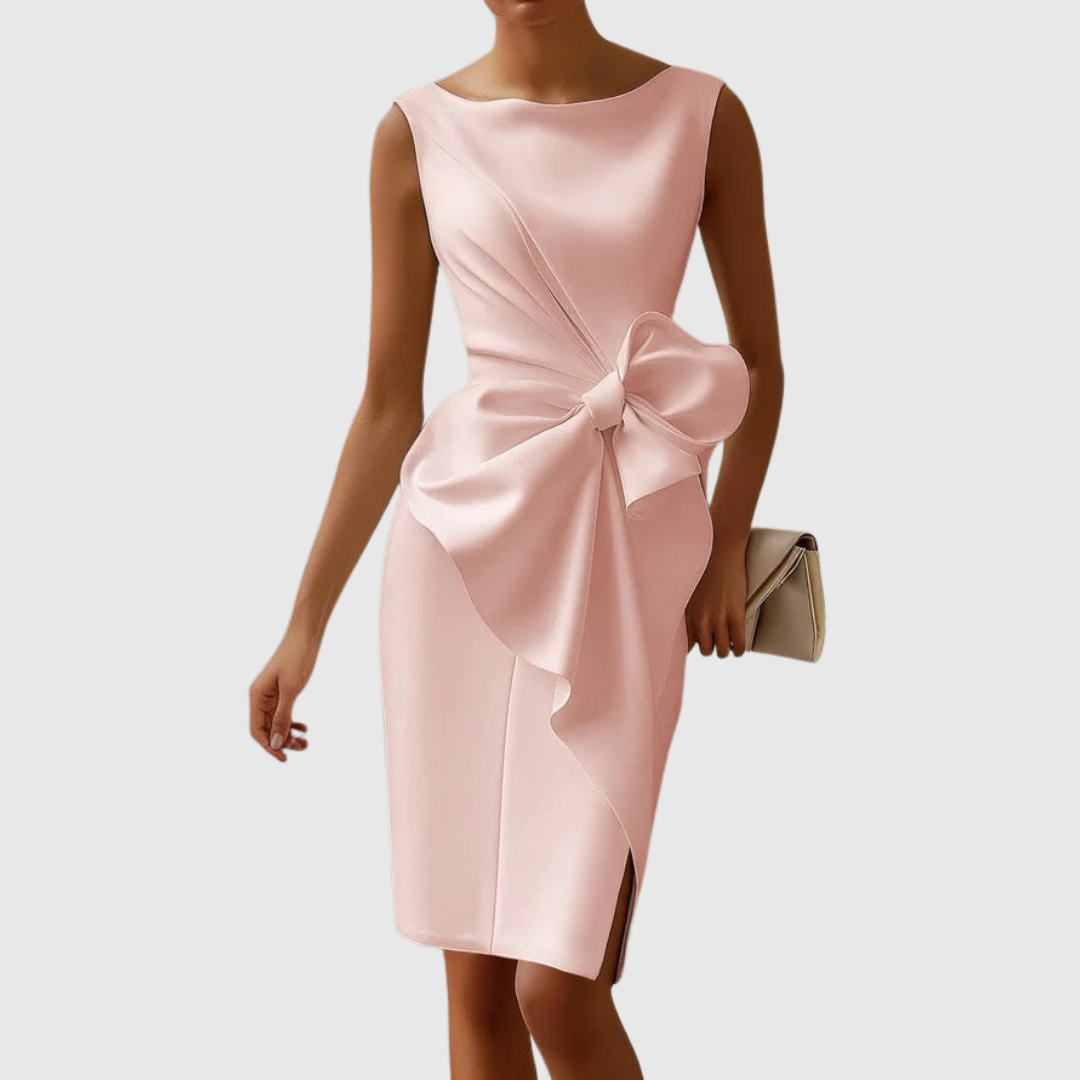 Dames Midi-jurk Mouwloos met Asymmetrische Voorkant 2