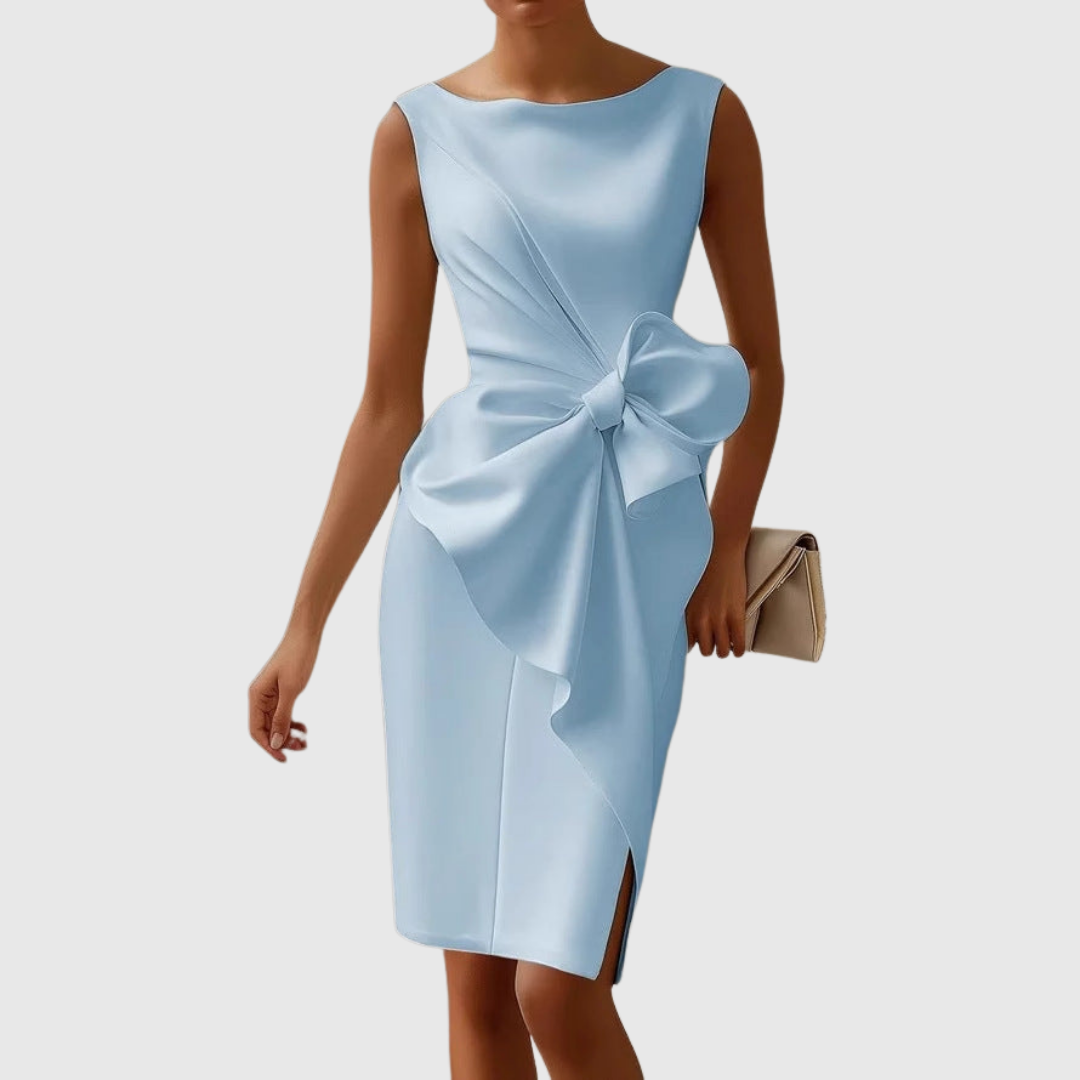 Dames Midi-jurk Mouwloos met Asymmetrische Voorkant 3