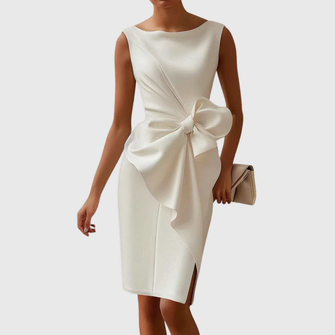 Dames Midi-jurk Mouwloos met Asymmetrische Voorkant 4