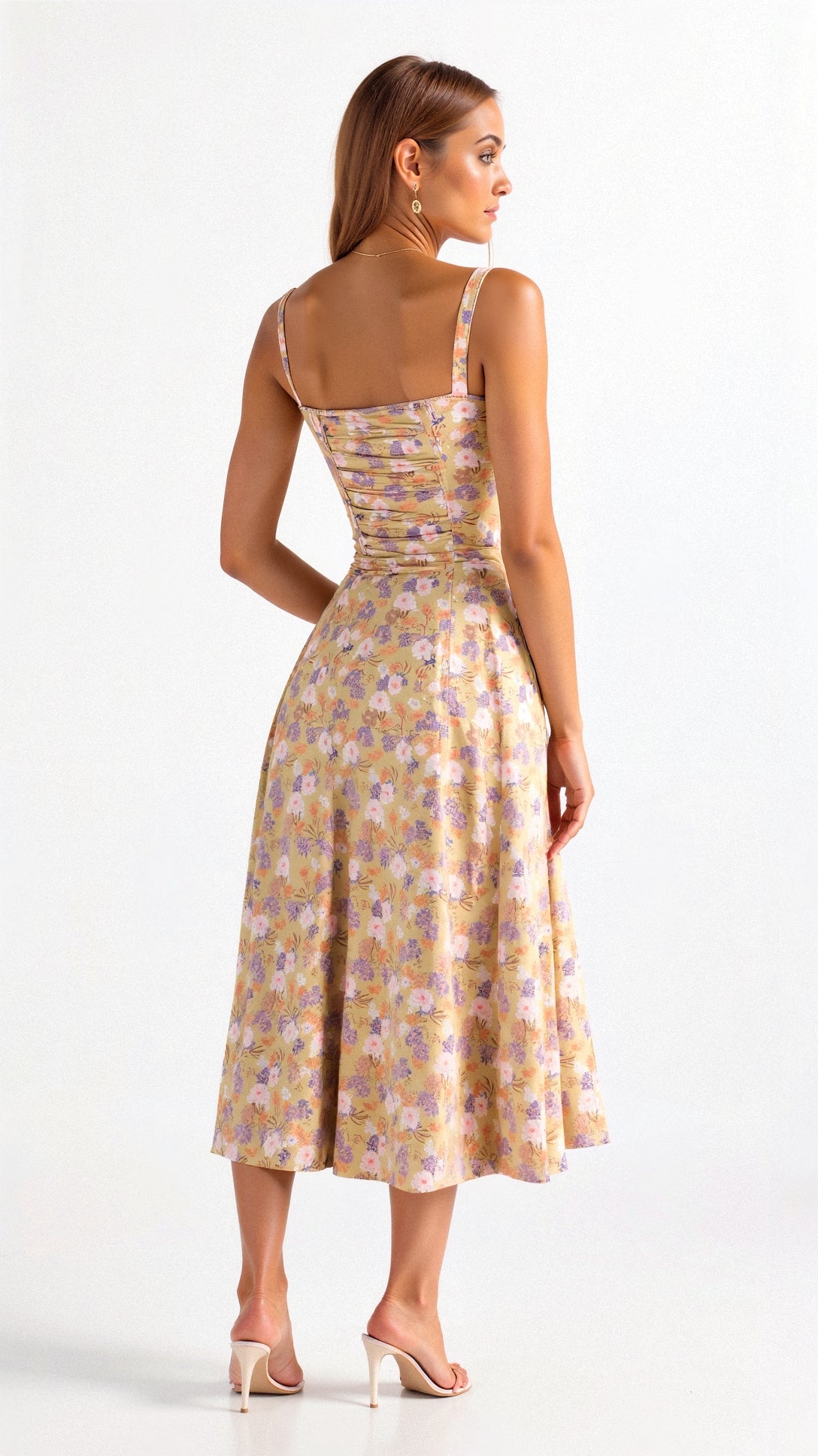 Dames Midi-jurk met Korsetstijl 1