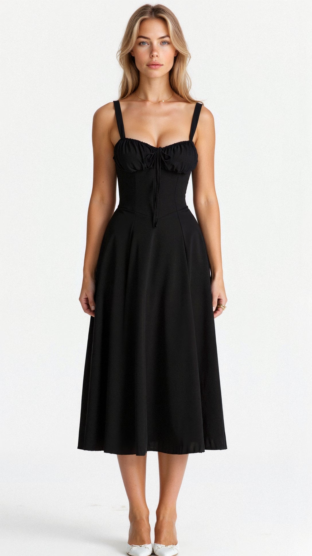 Dames Midi-jurk met Korsetstijl 2