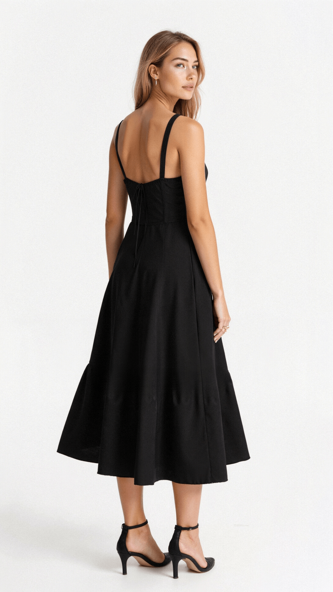 Dames Midi-jurk met Korsetstijl 3