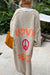 Dames Midi Cardigan met Print en Oversized Pasvorm 1