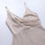Dames Midi Jurk Gedrapeerd met Spaghetti Straps en Gedurfde Split 4