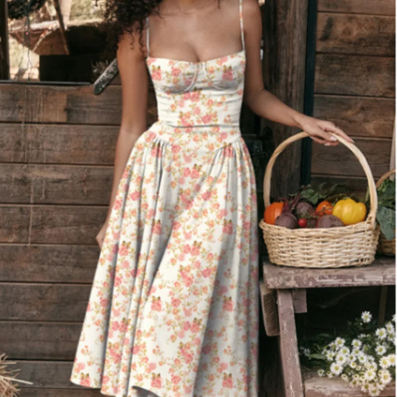 Dames Midi Jurk Geplooid voor Zomerstijl 6