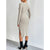 Dames Midi Jurk Geribbeld Elegante Pasvorm Hoogwaardige Stof 2