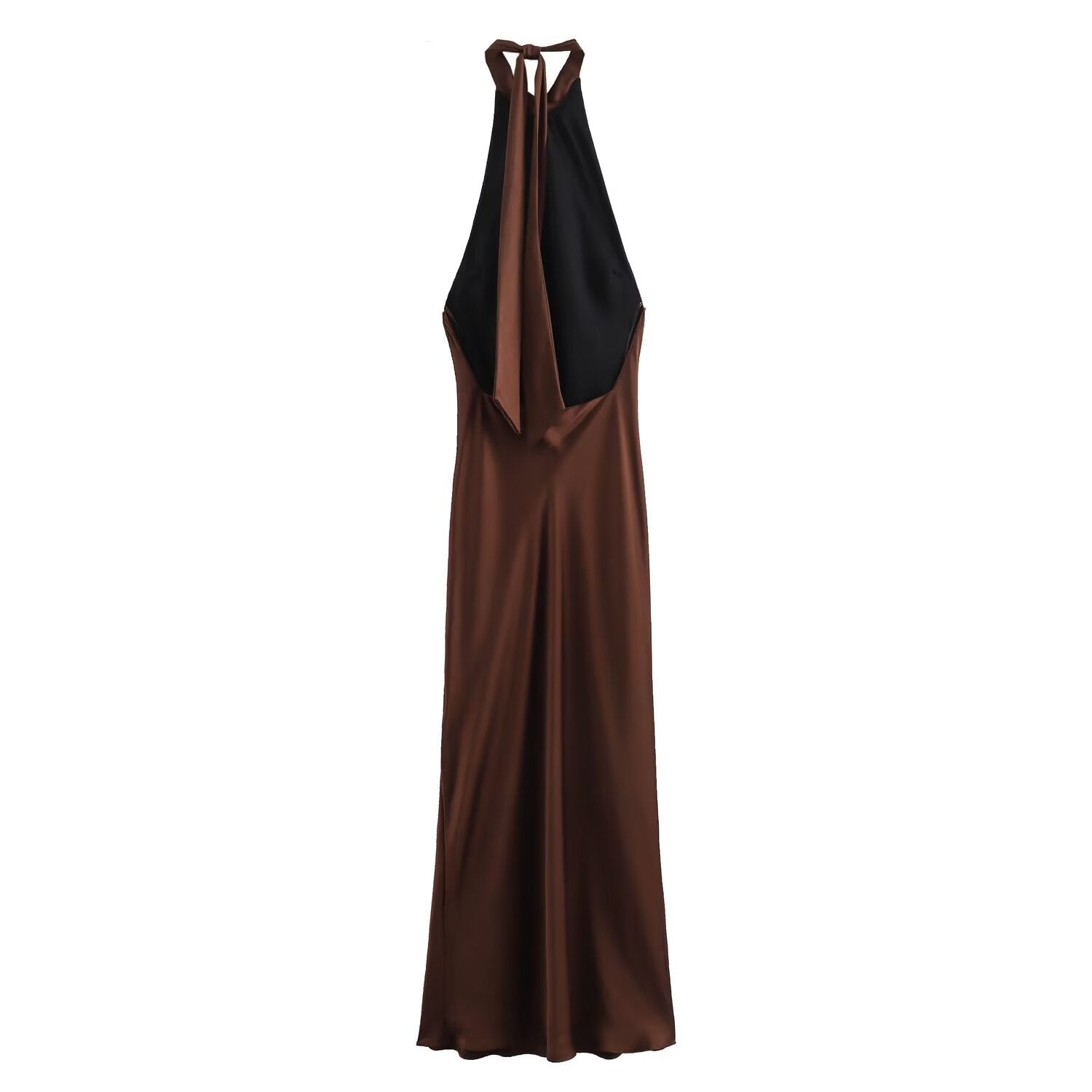 Dames Midi Jurk Halterstijl Met Vloeiend Silhouet 2