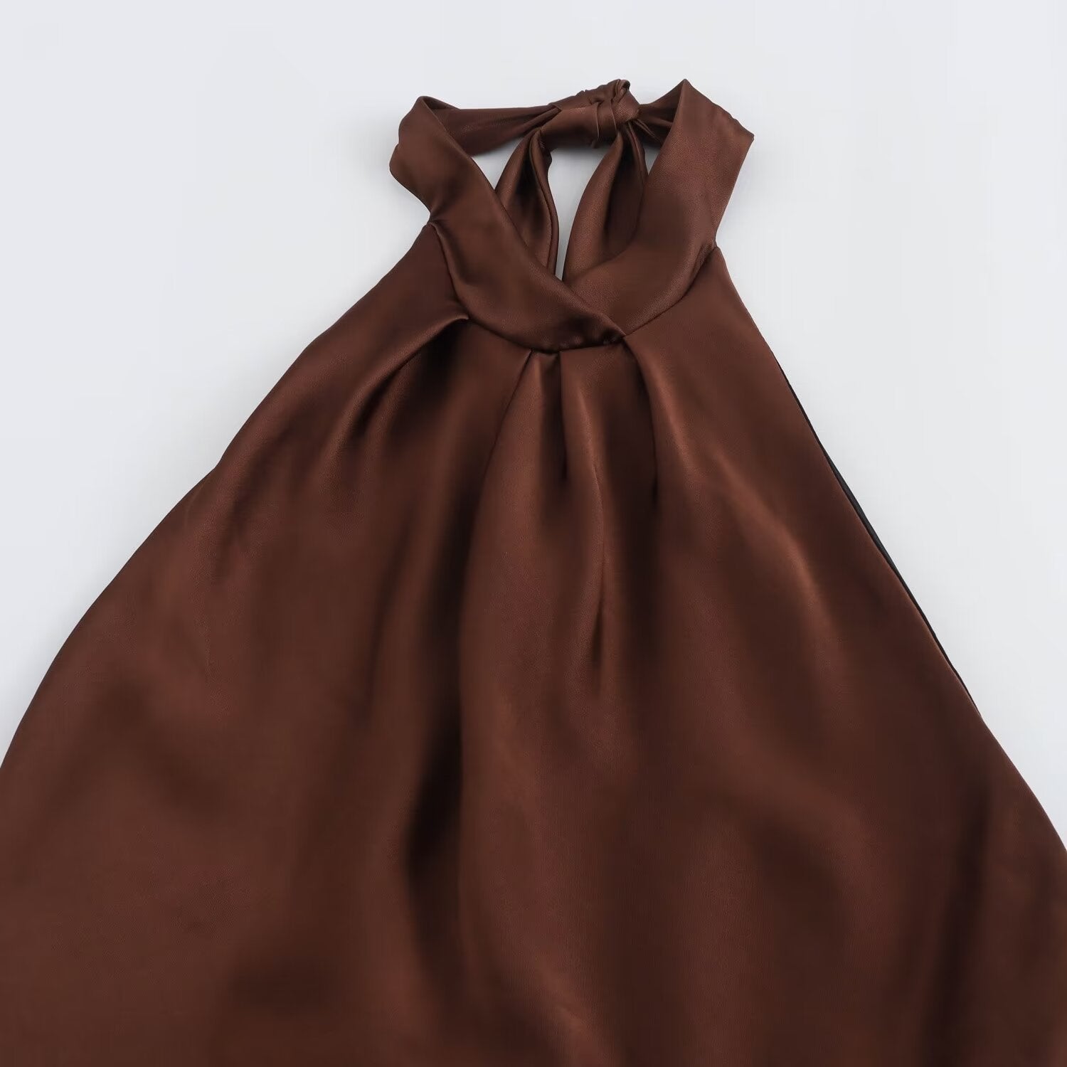 Dames Midi Jurk Halterstijl Met Vloeiend Silhouet 3