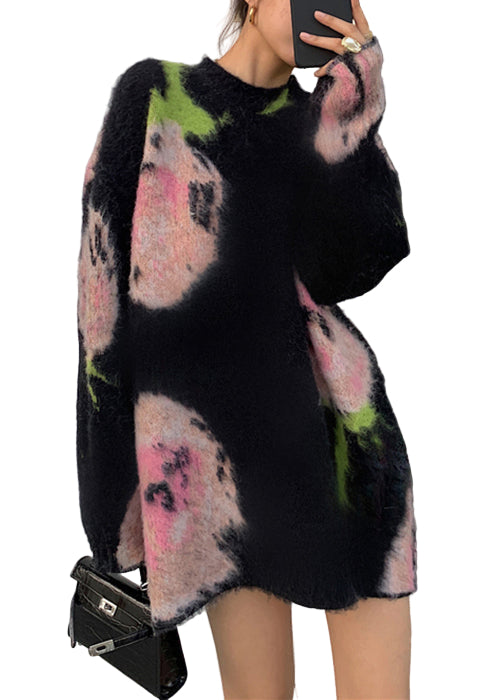 Dames Midi Jurk Katoen Met Lange Mouwen 0