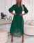 Dames Midi Jurk Met Ellenbogenlange Mouwen Chiffon 0