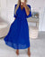 Dames Midi Jurk Met Ellenbogenlange Mouwen Chiffon 3