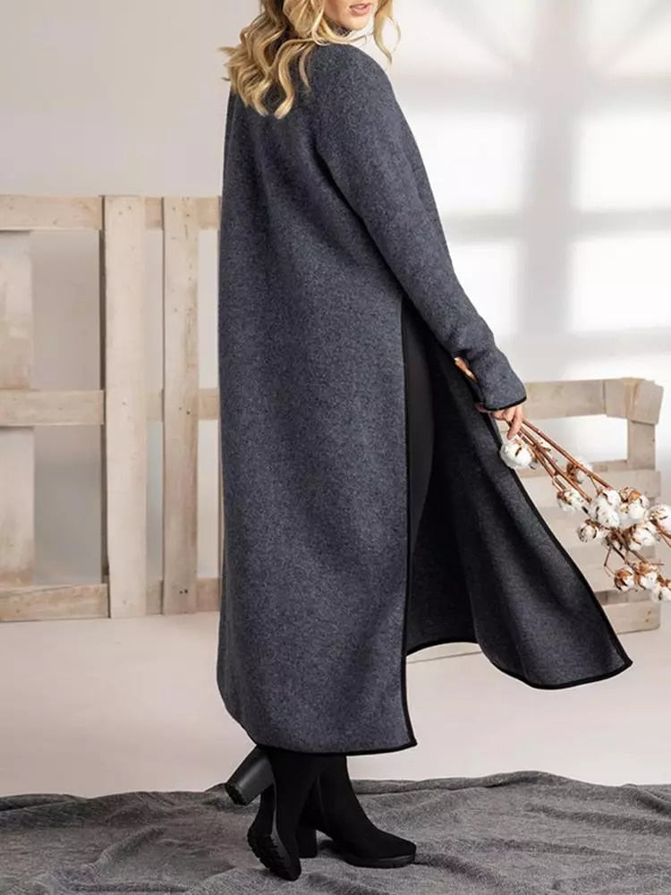 Dames Midi Jurk Met Split Losse Pasvorm 1
