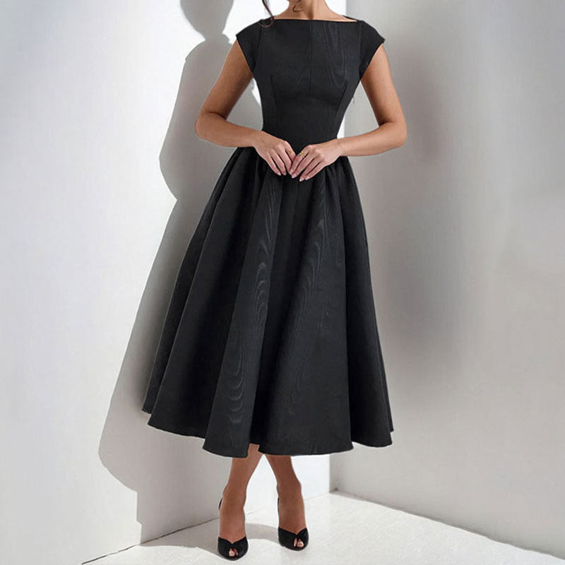 Dames Midi Jurk Mouwloos Met Vloeiende Beweging 2