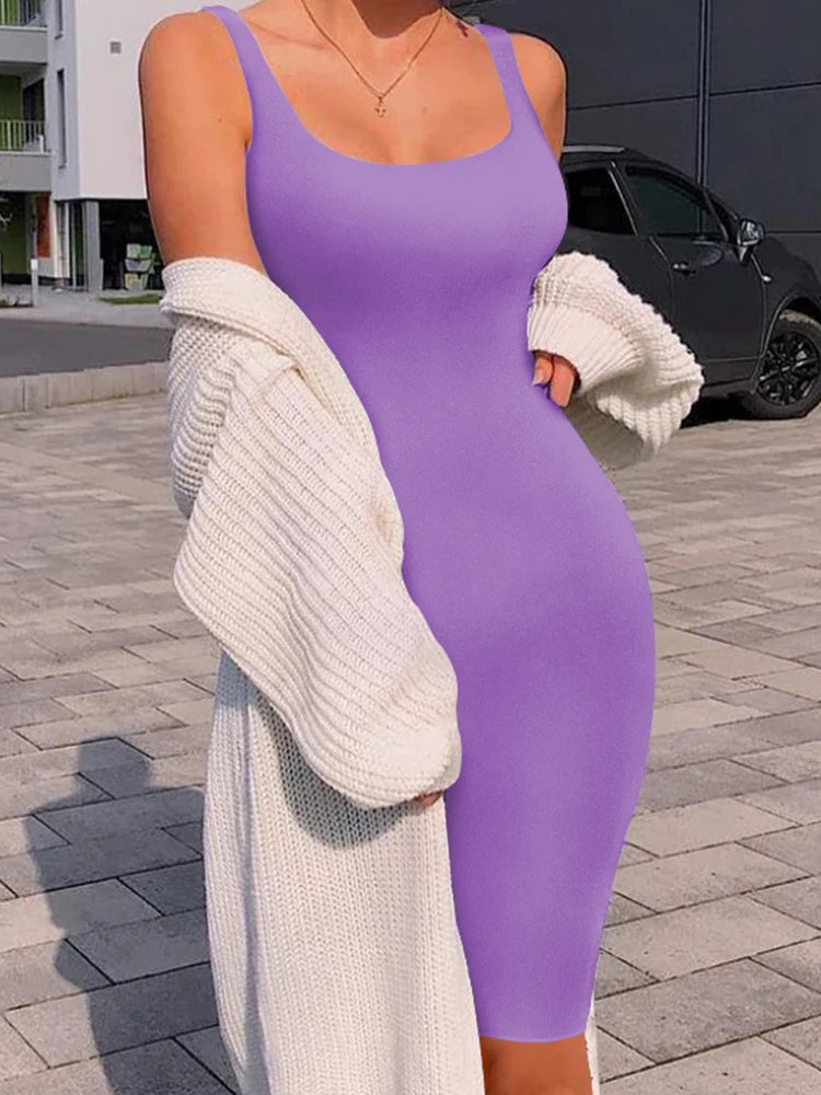 Dames Midi Jurk Mouwloos voor Zomer 4