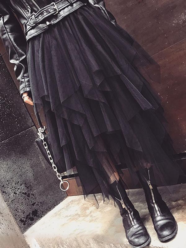 Dames Midi Rok Onregelmatig Design voor Casual en Formele Gelegenheden 1